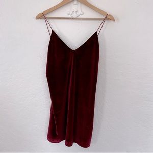 Tobi velvet slip dress